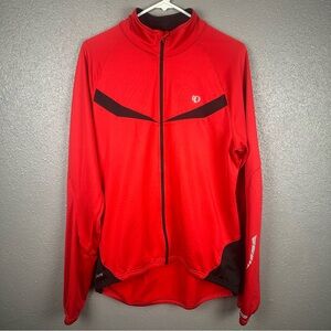 Pearl Izumi Elite Thermal Long Sleeve Jersey Men’s L Zip-Up Red Reflective
